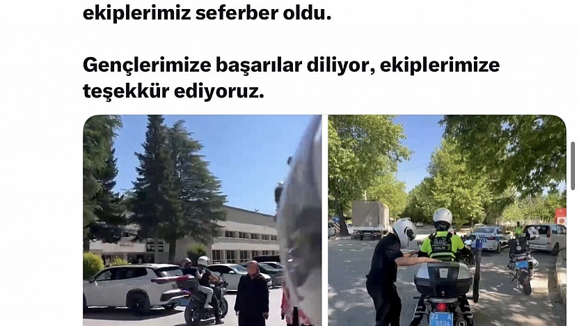 Elazığ Polisi Sınava Geç Kalan Öğrencileri Yetiştirdi