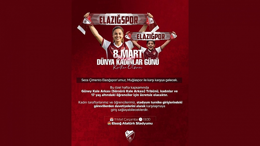 Elazığspor'dan Kadın Taraftarlara Anlamlı Jest