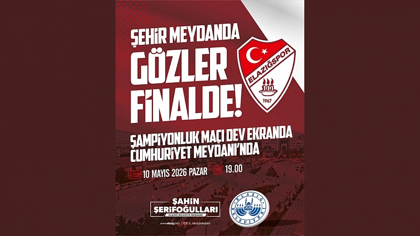 Elazığspor'un Şampiyonluk Maçı İçin Cumhuriyet Meydanı'na Dev Ekran Kuruluyor