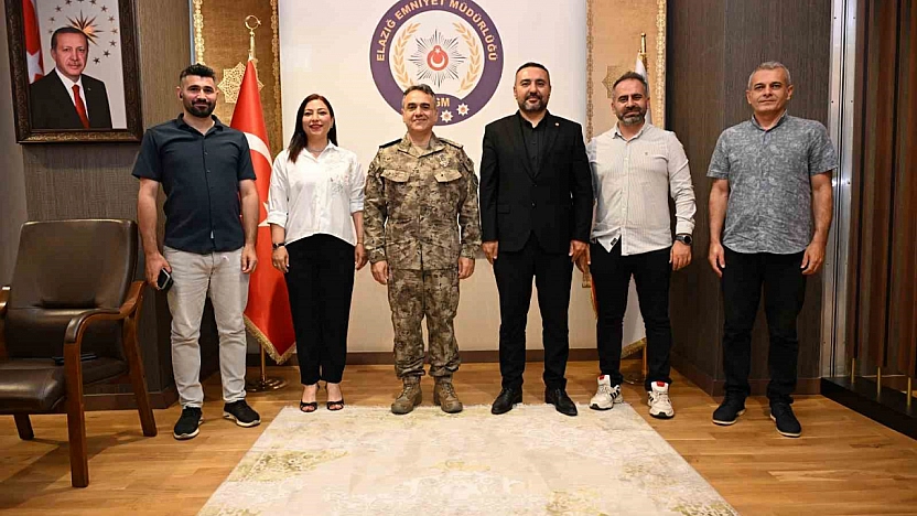 Fırat Havzası Gazeteciler Cemiyeti'nden Emniyet Müdürü Karan'a Ziyaret