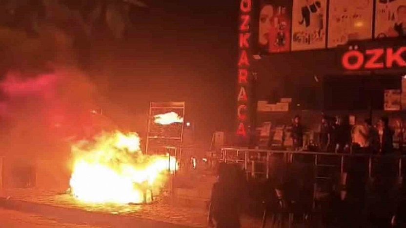 İş Yeri Önünde Yangın Paniği