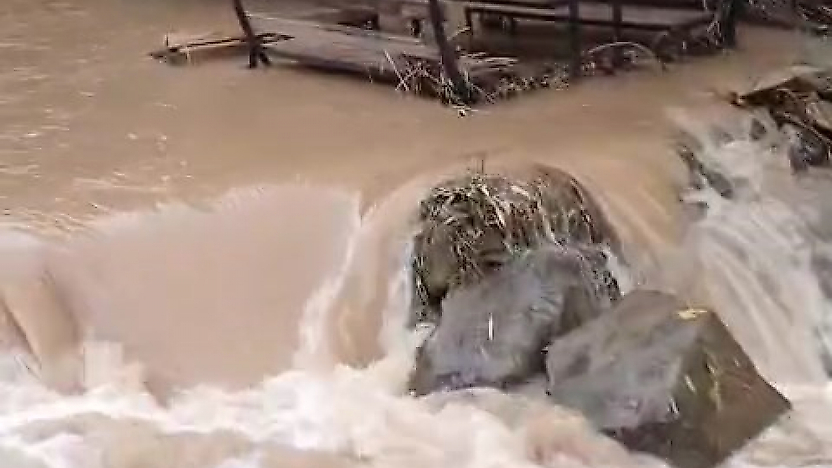Palu'da Yağışlarla Teke Deresi Coştu