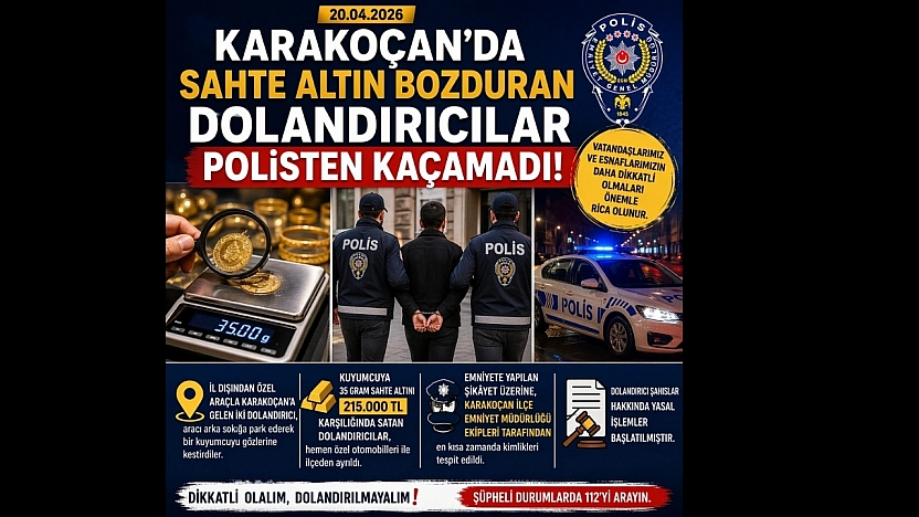 Sahte Altınla Dolandırıcılık Yapan Şüpheliler Yakalandı