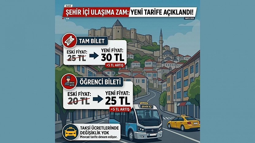 Şehir İçi Ulaşımda Yeni Ücret Tarifesi Belirlendi