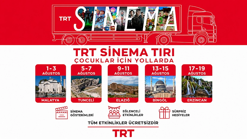TRT Sinema Tırı Elazığ'da Çocuklarla Buluşuyor