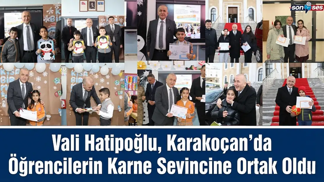 Vali Hatipoğlu, Karakoçan’da Öğrencilerin Karne Sevincine Ortak Oldu