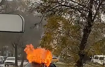 Elazığ'da hareket halindeyken alev alan bir otomobil kullanılabilir durumda olmaktan çıktı.