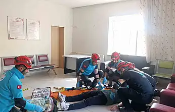 Palu'da deprem ve yangın tatbikatı  gerçekleştirildi.
