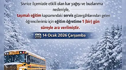 Elazığ'da Taşımalı Eğitime İki İlçede Ara Verildi