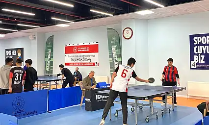 Elazığ'da okul sporları çerçevesinde masa tenisi turnuvaları gerçekleştirildi.