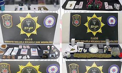 Elazığ'da uyuşturucu operasyonunda 19 kişi tutuklandı.