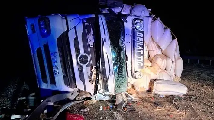 Elazığ'da kamyon kazası: 1 kişi yaralandı