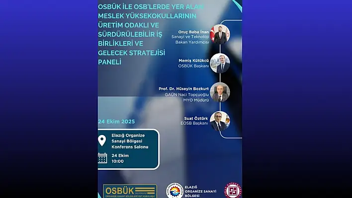 Elazığ, OSBÜK Doğu Anadolu Bölge Toplantısı'na Ev Sahipliği Yapacak