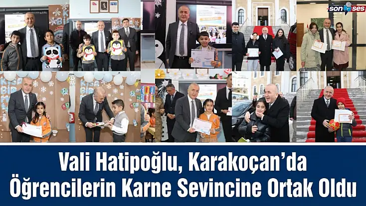 Vali Hatipoğlu, Karakoçan’da Öğrencilerin Karne Sevincine Ortak Oldu
