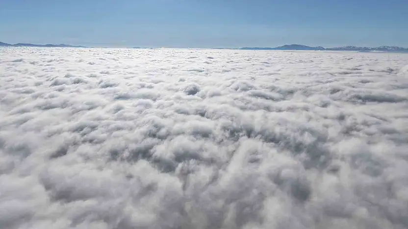 Elazığ'da bulutların eşsiz manzarası